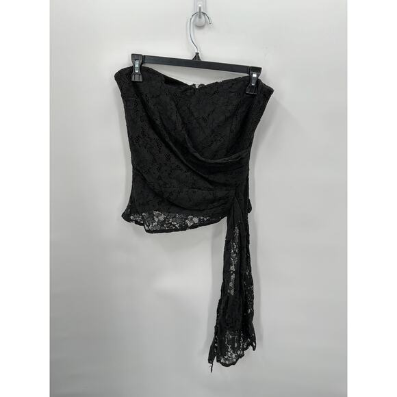 ANTHROPOLOGIE x MARE MARE NWT Black Lace Strapless Blouse // S - Picture 3 of 13